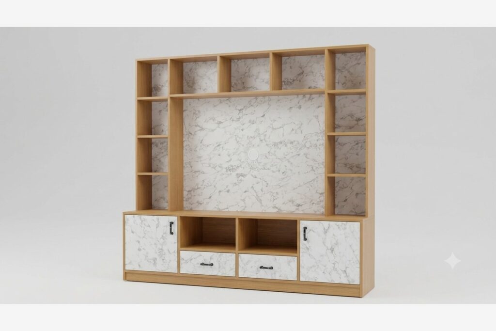 Marble Line Modern TV Unit