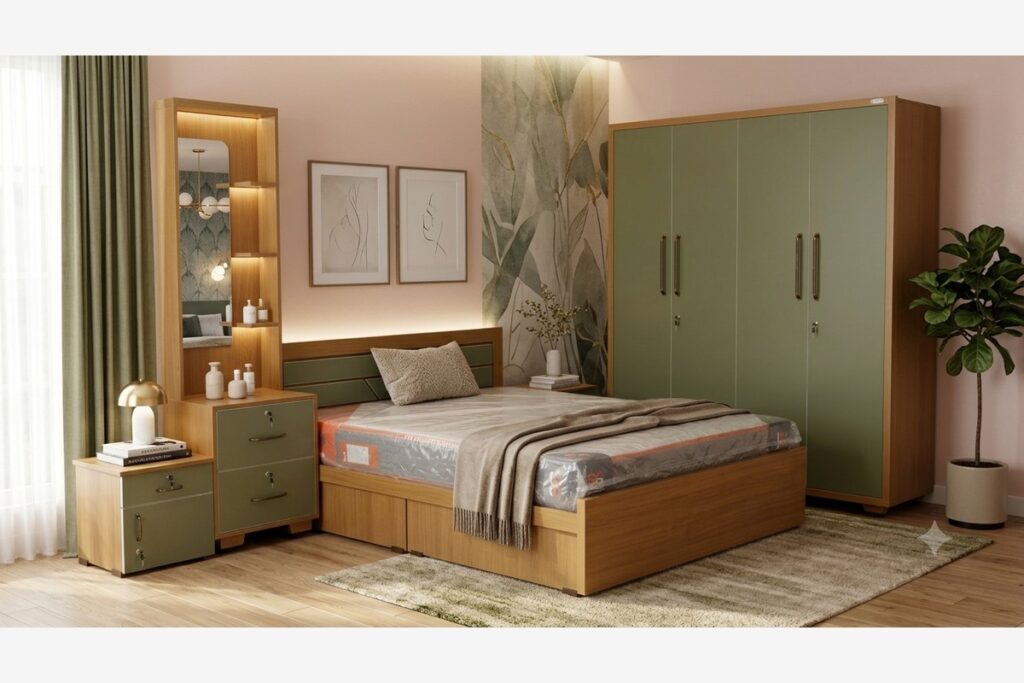 Sage Oak Modern Bedroom Set
